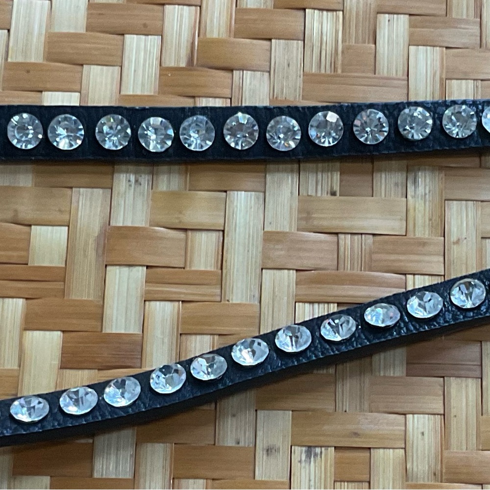 VTG 90’s Rhinestone leather belt western evening formal.